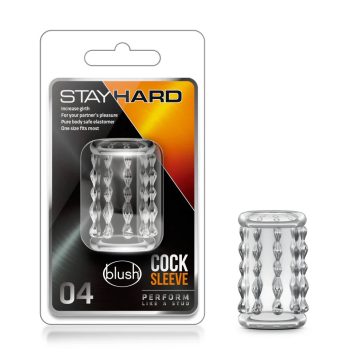   Blush Stay Hard manșon pentru penis, texturat, 5 cm, transparent